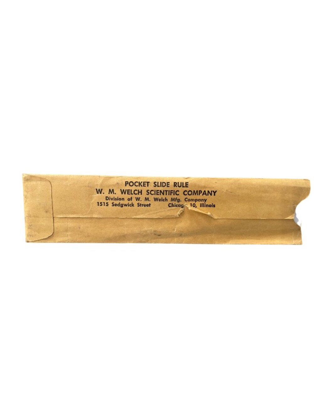 Vintage W.M. Welch Scientific Company Pocket Slide Rule Plastic Science Tool